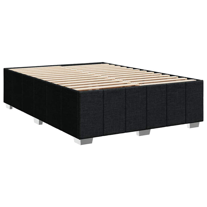 Pat box spring cu saltea, negru, 140x200 cm, textil - WALTI WALTI