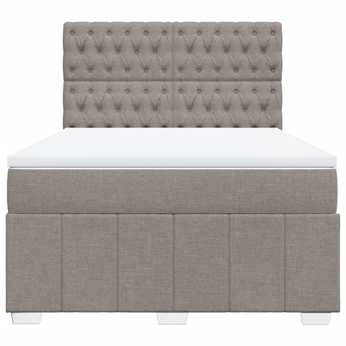 Pat continental cu saltea gri taupe 140x200 cm material textil - WALTI WALTI