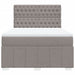 Pat continental cu saltea gri taupe 140x200 cm material textil - WALTI WALTI