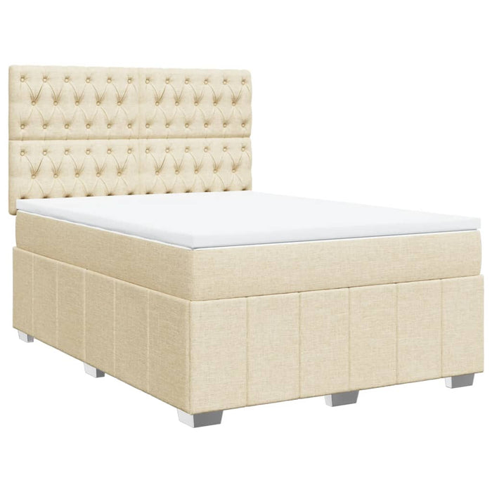 Pat continental cu saltea, crem, 140x200 cm, material textil - WALTI WALTI