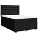Pat box spring cu saltea, negru, 140x200 cm, textil - WALTI WALTI