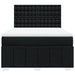 Pat box spring cu saltea, negru, 140x200 cm, textil - WALTI WALTI