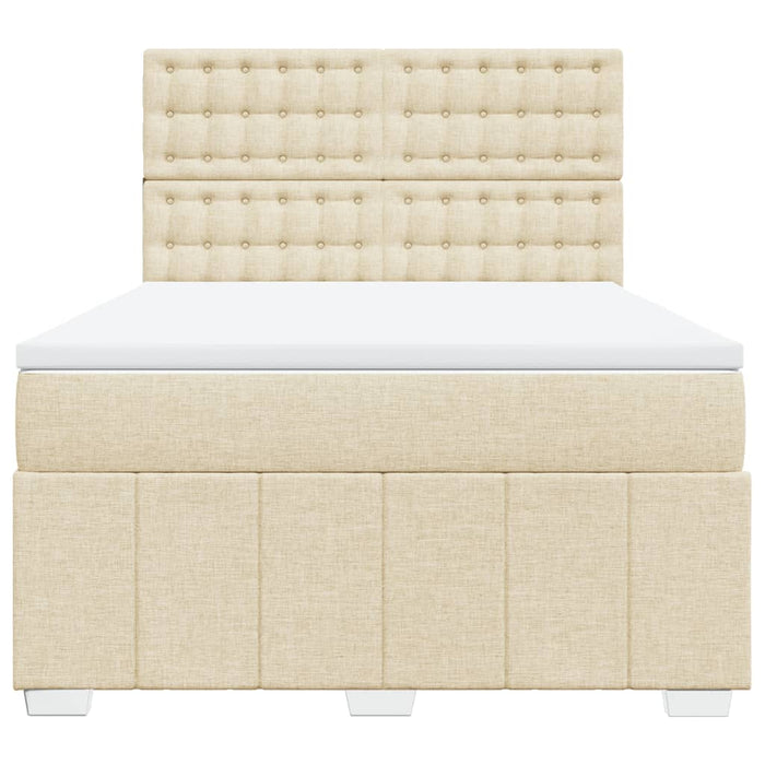 Pat continental cu saltea, crem, 140x200 cm, material textil - WALTI WALTI