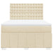 Pat continental cu saltea, crem, 140x200 cm, material textil - WALTI WALTI