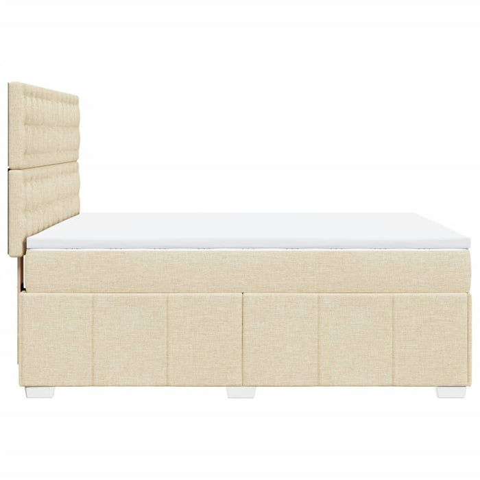 Pat continental cu saltea, crem, 140x200 cm, material textil - WALTI WALTI
