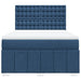 Pat continental cu saltea, albastru, 140x200cm, material textil - WALTI WALTI