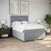 Pat continental cu saltea, gri deschis, 160x200 cm, textil - WALTI WALTI