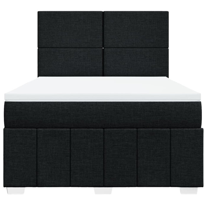 Pat box spring cu saltea, negru, 160x200 cm, textil - WALTI WALTI