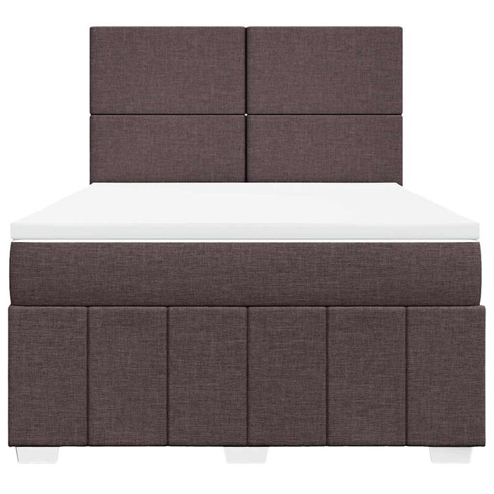 Pat box spring cu saltea, maro închis, 160x200 cm, textil - WALTI WALTI