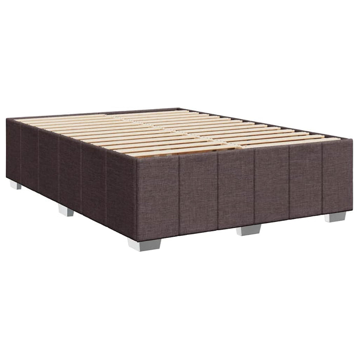 Pat box spring cu saltea, maro închis, 160x200 cm, textil - WALTI WALTI