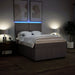 Pat box spring cu saltea, gri taupe, 160x200 cm material textil - WALTI WALTI
