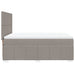 Pat box spring cu saltea, gri taupe, 160x200 cm material textil - WALTI WALTI
