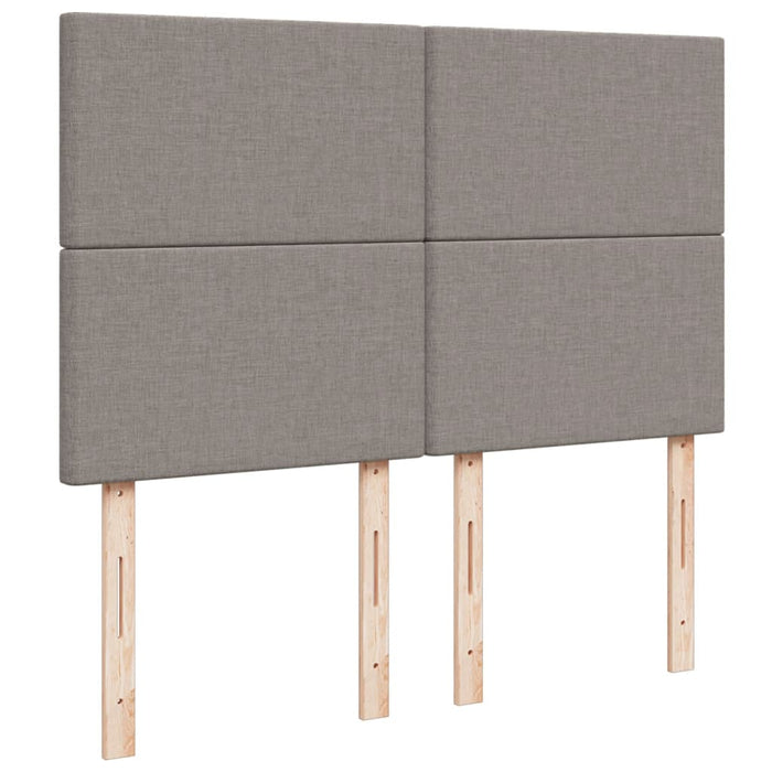 Pat box spring cu saltea, gri taupe, 160x200 cm material textil - WALTI WALTI