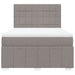 Pat box spring cu saltea, gri taupe, 160x200 cm material textil - WALTI WALTI
