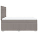 Pat box spring cu saltea, gri taupe, 160x200 cm material textil - WALTI WALTI