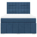 Pat continental cu saltea, albastru, 160x200cm, material textil - WALTI WALTI