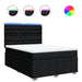 Pat box spring cu saltea, negru, 160x200 cm, textil - WALTI WALTI