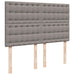 Pat box spring cu saltea, gri taupe, 160x200 cm material textil - WALTI WALTI