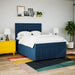 Pat continental cu saltea, albastru, 160x200cm, material textil - WALTI WALTI