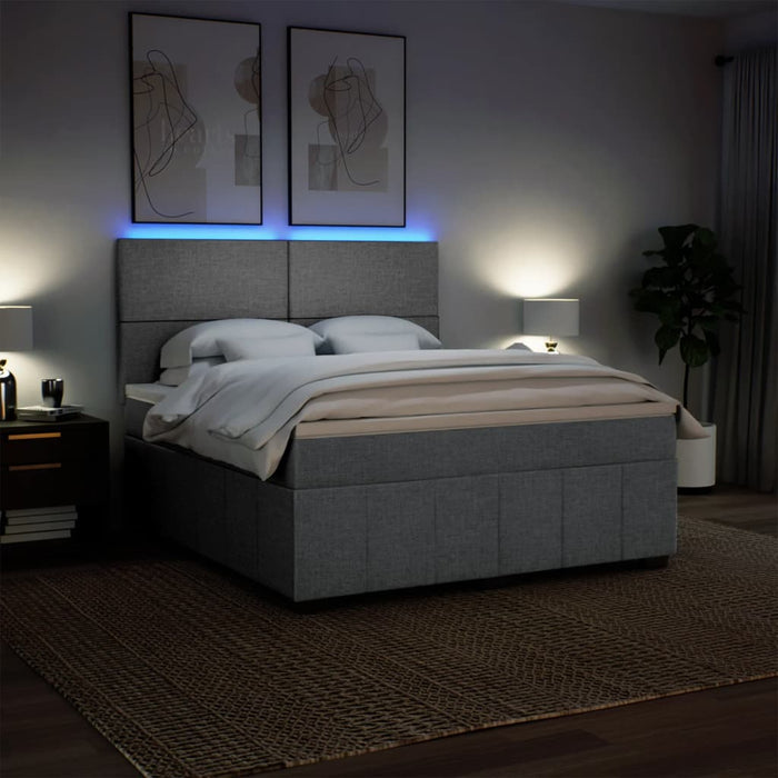 Pat continental, gri deschis, 180x200 cm, material textil - WALTI WALTI