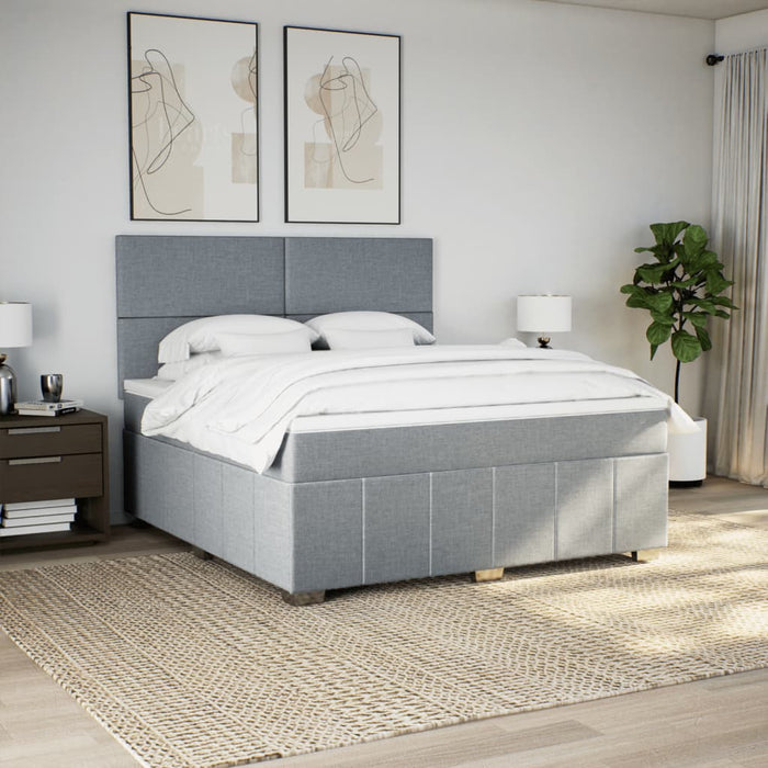 Pat continental, gri deschis, 180x200 cm, material textil - WALTI WALTI