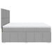 Pat continental, gri deschis, 180x200 cm, material textil - WALTI WALTI