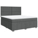 Pat box spring cu saltea, gri închis, 180x200 cm, textil - WALTI WALTI