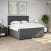 Pat box spring cu saltea, gri închis, 180x200 cm, textil - WALTI WALTI