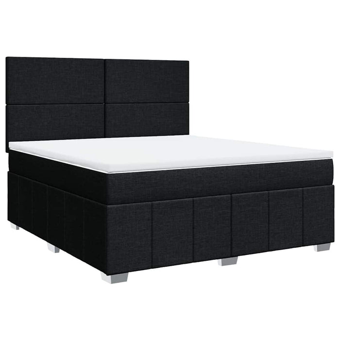 Pat box spring cu saltea, negru, 180x200 cm, catifea - WALTI WALTI