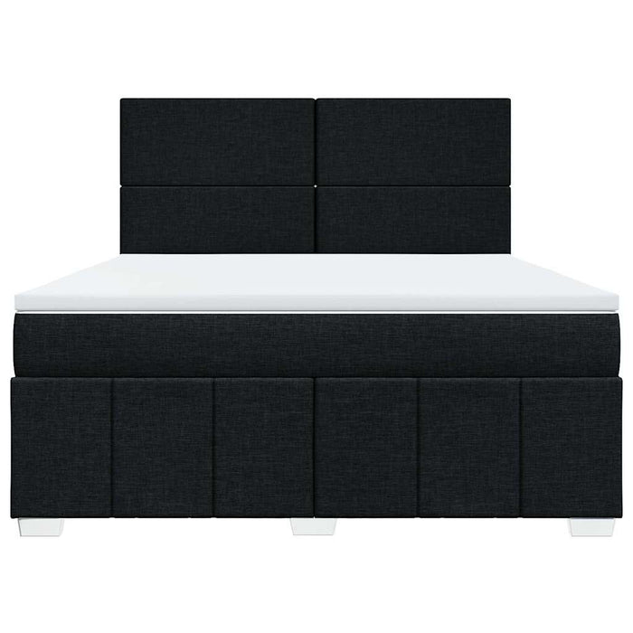 Pat box spring cu saltea, negru, 180x200 cm, catifea - WALTI WALTI