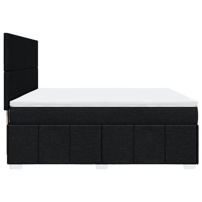 Pat box spring cu saltea, negru, 180x200 cm, catifea - WALTI WALTI