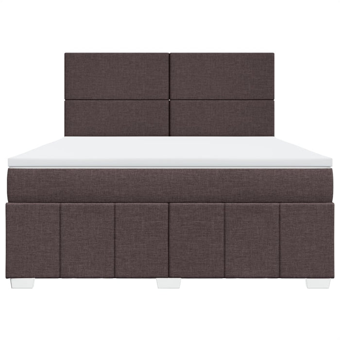 Pat continental cu saltea maro închis 180x200cm material textil - WALTI WALTI
