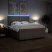 Pat continental cu saltea, gri taupe, 180x200 cm, textil - WALTI WALTI
