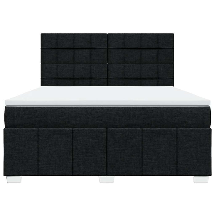 Pat box spring cu saltea, negru, 180x200 cm, catifea - WALTI WALTI