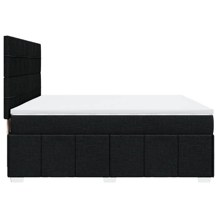 Pat box spring cu saltea, negru, 180x200 cm, catifea - WALTI WALTI