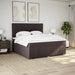 Pat continental cu saltea maro închis 180x200cm material textil - WALTI WALTI