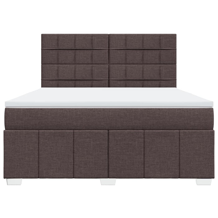 Pat continental cu saltea maro închis 180x200cm material textil - WALTI WALTI