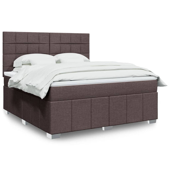 Pat continental cu saltea maro închis 180x200cm material textil - WALTI WALTI