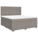 Pat continental cu saltea, gri taupe, 180x200 cm, textil - WALTI WALTI