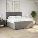 Pat continental cu saltea, gri taupe, 180x200 cm, textil - WALTI WALTI