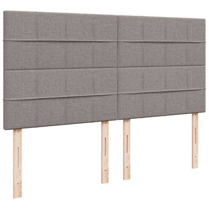 Pat continental cu saltea, gri taupe, 180x200 cm, textil - WALTI WALTI
