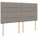 Pat continental cu saltea, gri taupe, 180x200 cm, textil - WALTI WALTI