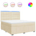 Pat continental cu saltea, crem, 180x200 cm, textil - WALTI WALTI