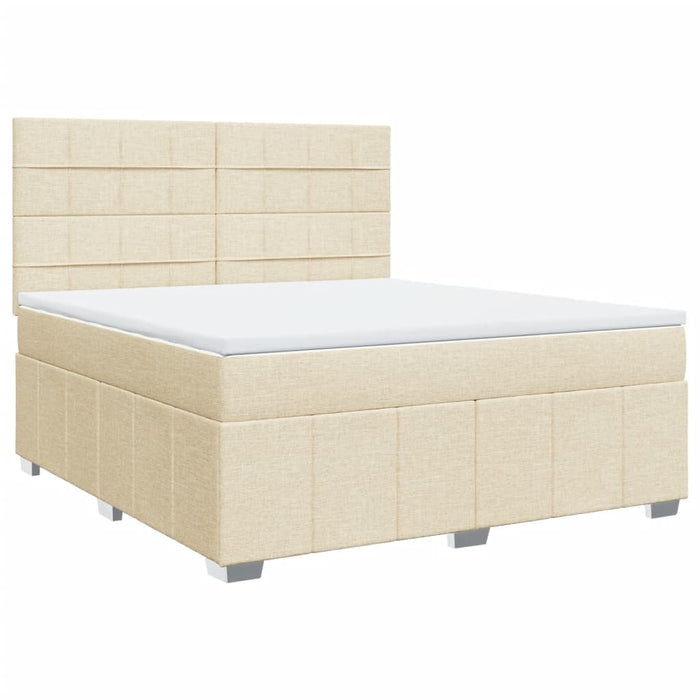 Pat continental cu saltea, crem, 180x200 cm, textil - WALTI WALTI