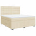 Pat continental cu saltea, crem, 180x200 cm, textil - WALTI WALTI