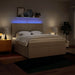 Pat continental cu saltea, crem, 180x200 cm, textil - WALTI WALTI
