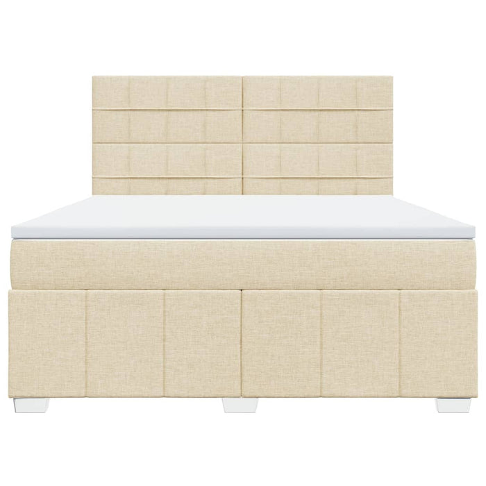 Pat continental cu saltea, crem, 180x200 cm, textil - WALTI WALTI
