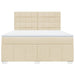 Pat continental cu saltea, crem, 180x200 cm, textil - WALTI WALTI