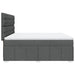 Pat box spring cu saltea, gri închis, 180x200 cm, textil - WALTI WALTI