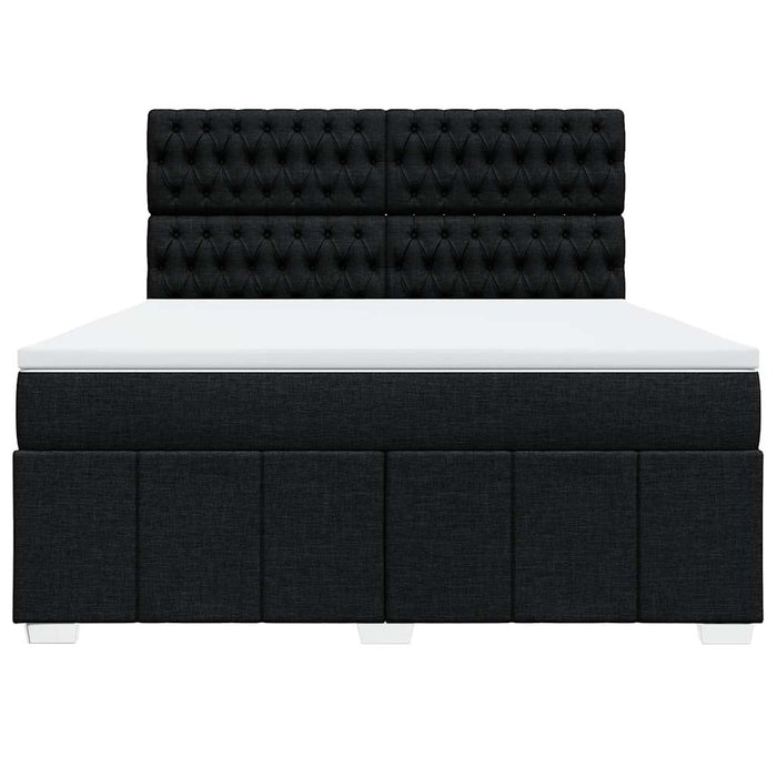 Pat box spring cu saltea, negru, 180x200 cm, catifea - WALTI WALTI